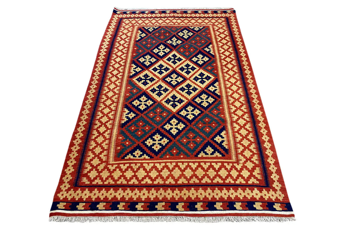 Kilim Qashqai - 301882 (185x123cm) - German Carpet Shop