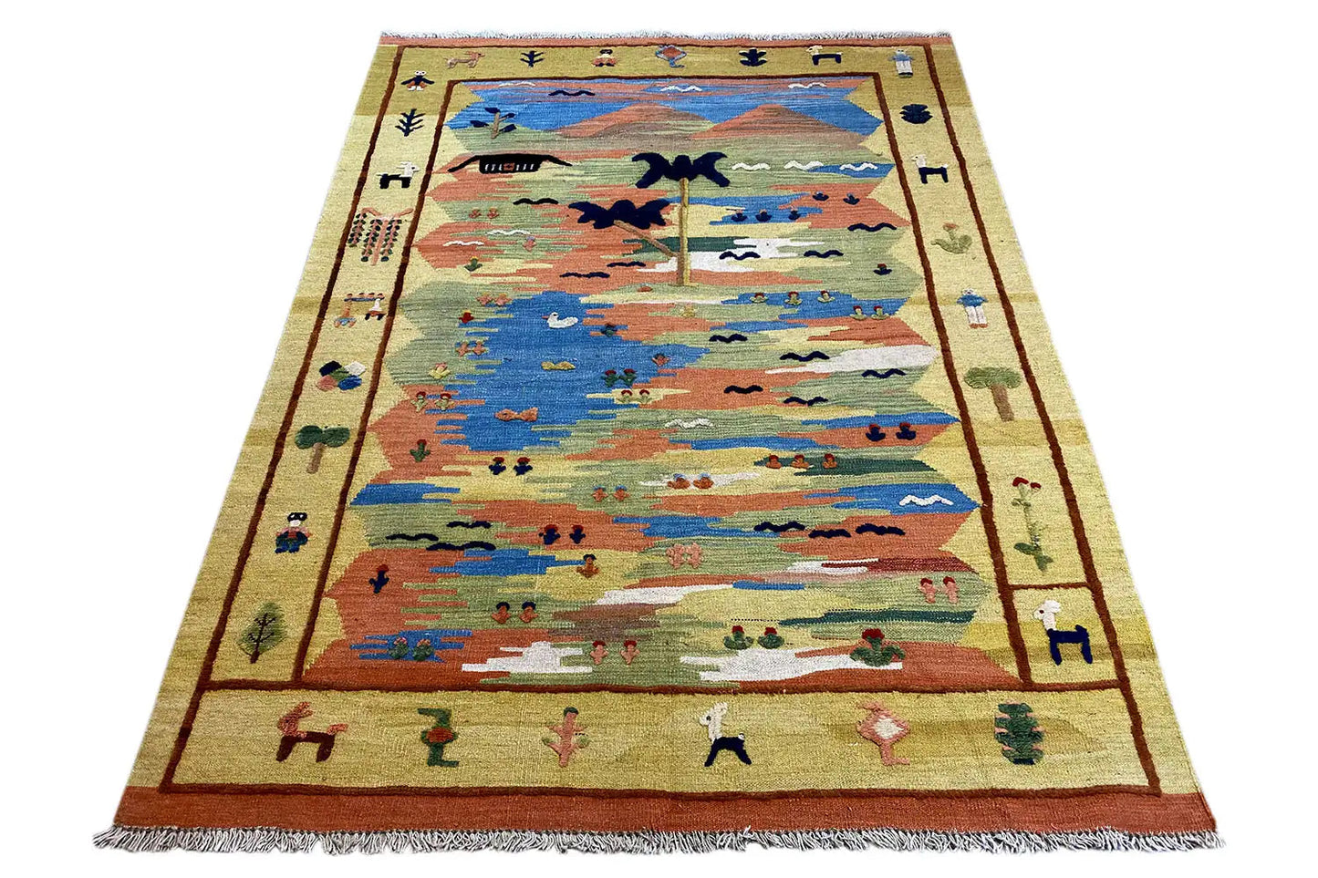 Kilim Qashqai - 800595 (198x146cm) - German Carpet Shop