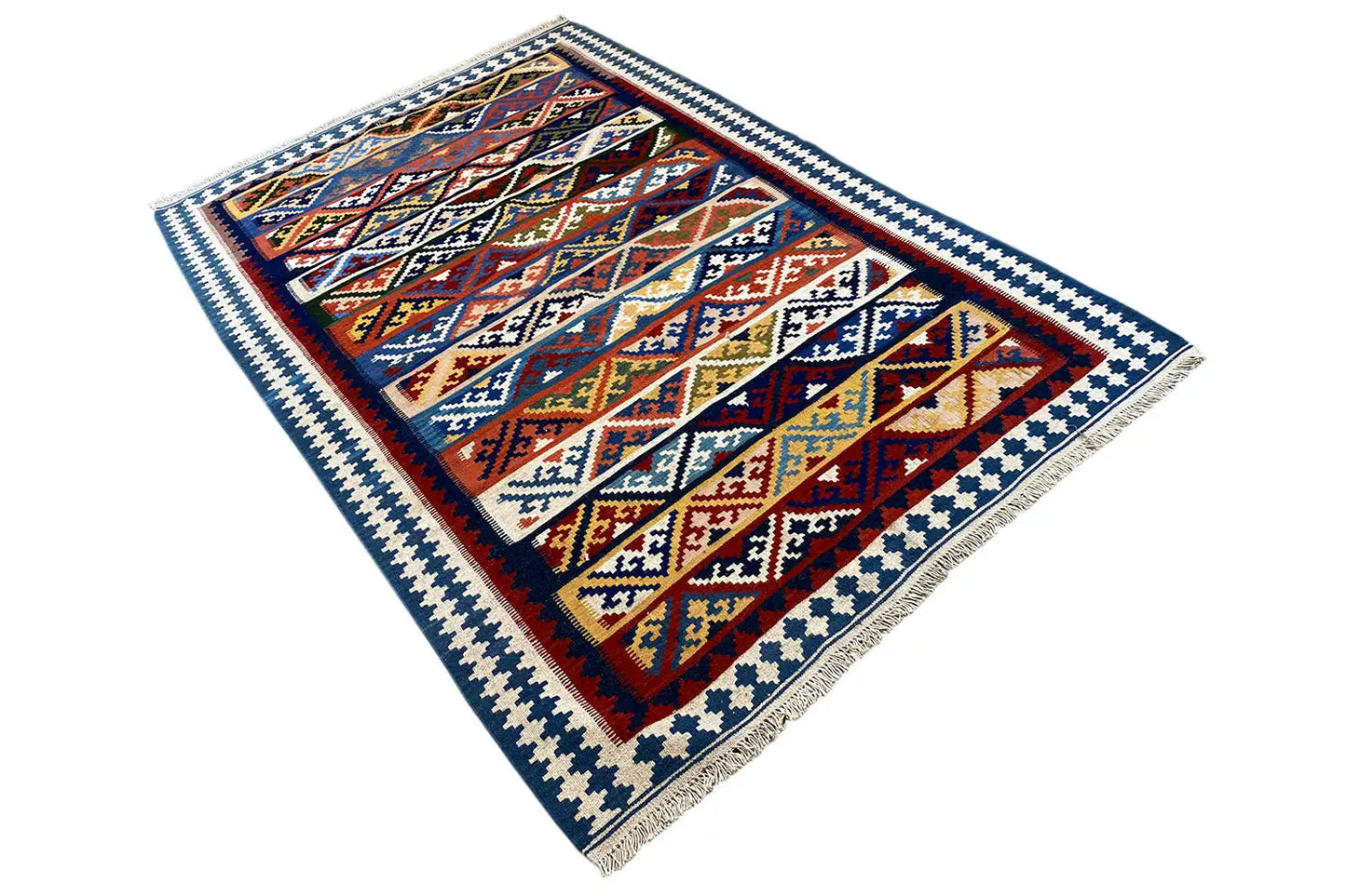 Kilim Qashqai - 301885 (226x155cm) - German Carpet Shop