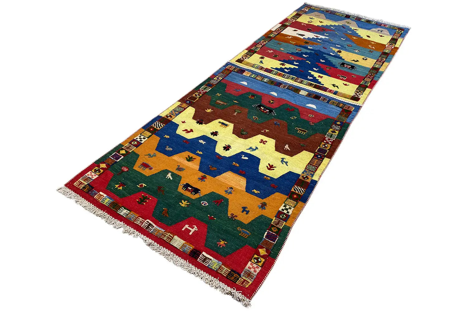 Kilim Qashqai - (274x101cm) - German Carpet Shop