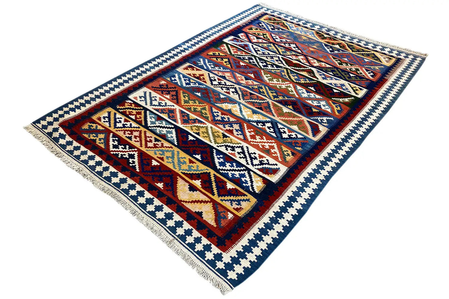 Kilim Qashqai - 301885 (226x155cm) - German Carpet Shop
