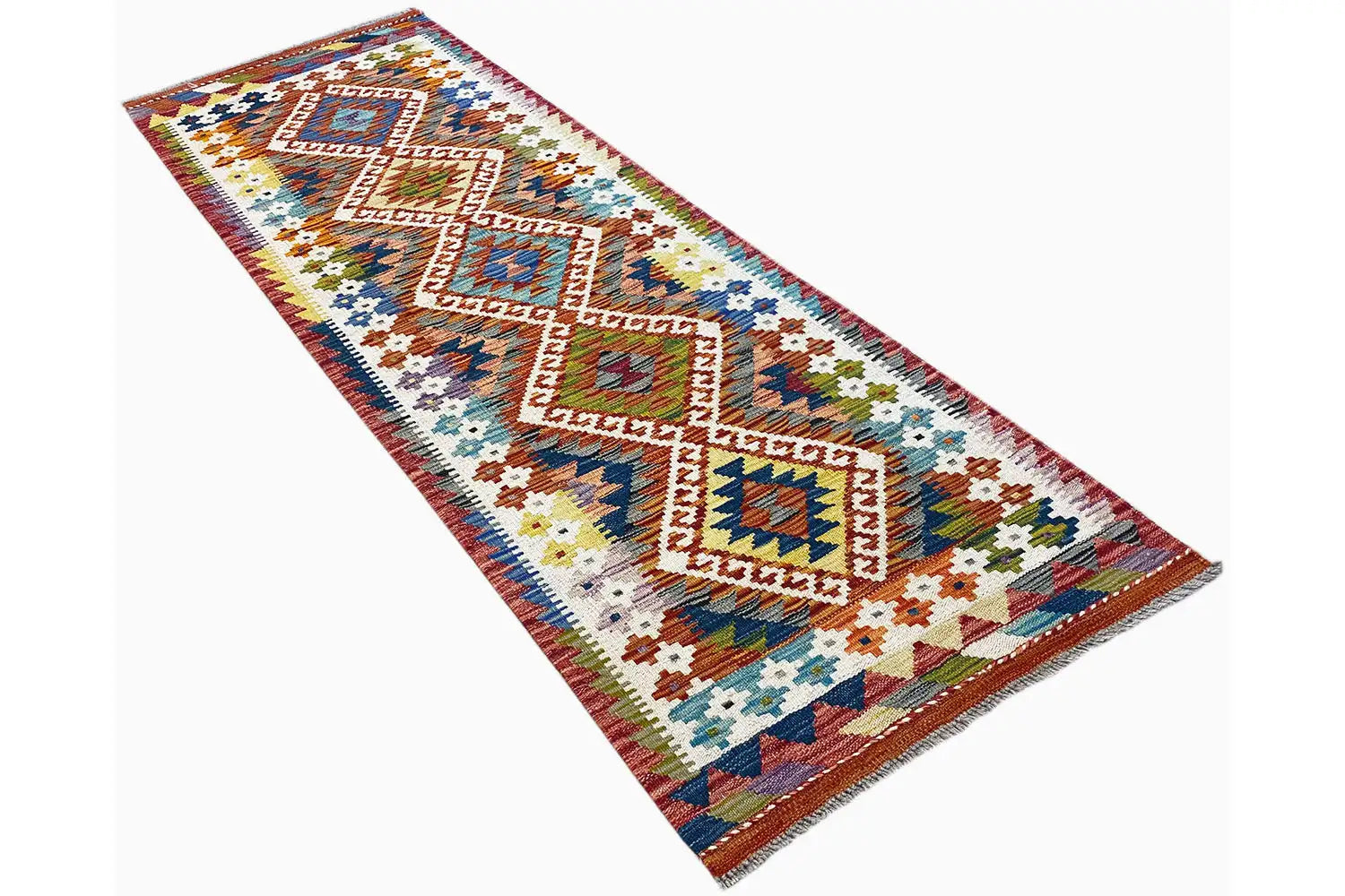 Kelim Afghan Läufer - (192x64 cm) - German Carpet Shop