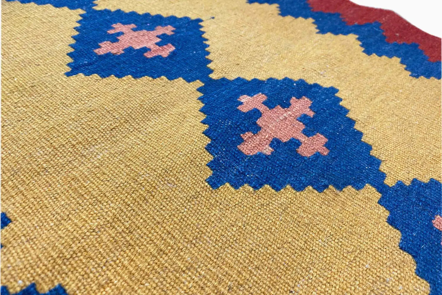 Kilim Qashqai - 802420 (88X58 cm) - Premium Kelim from German Carpet Shop - Just €75! Shop now at German Carpet Shop