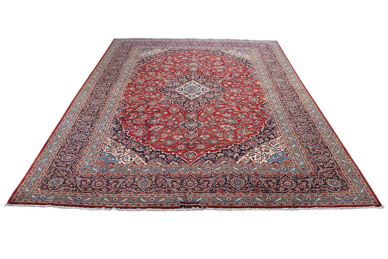 Keshan - Rot (409x302 cm) - German Carpet Shop