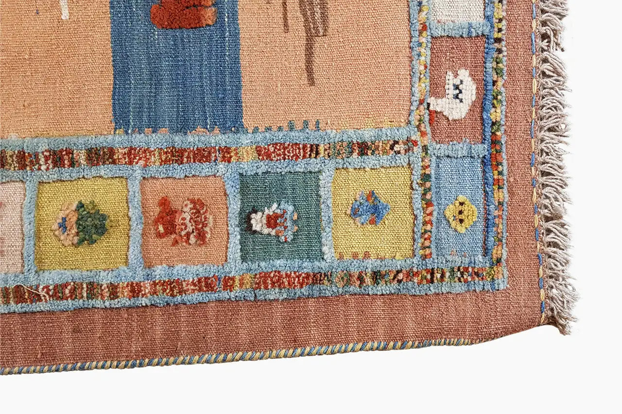Kilim Qashqai  - 800607 (205x157 cm) - Premium Kelim from German Carpet Shop - Just €459! Shop now at German Carpet Shop