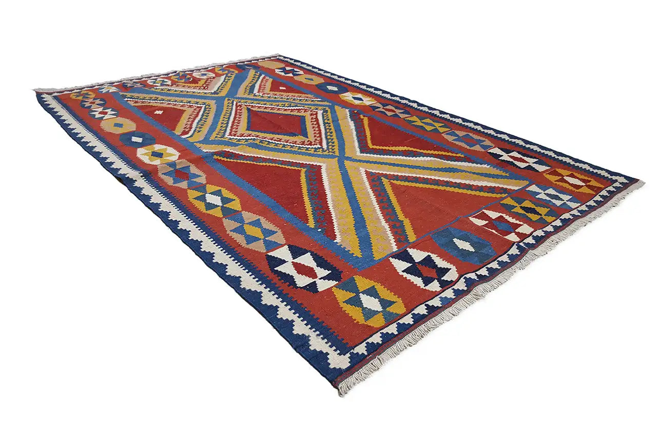 Kilim Qashqai - 802411 (230x153 cm) - Premium Kelim from German Carpet Shop - Just €349! Shop now at German Carpet Shop