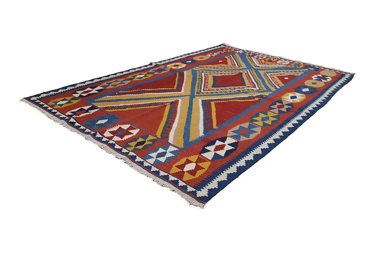 Kilim Qashqai - 802411 (230x153 cm) - Premium Kelim from German Carpet Shop - Just €349! Shop now at German Carpet Shop