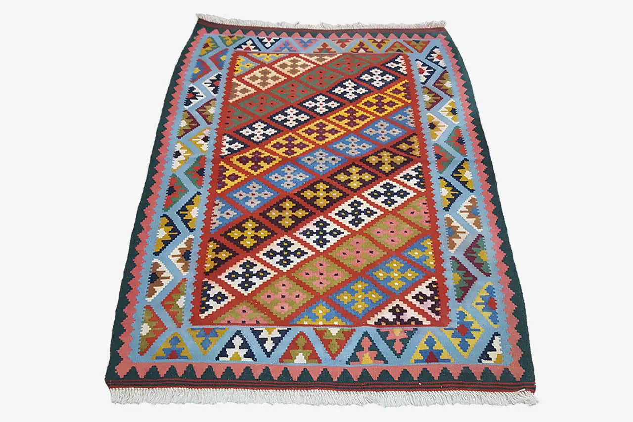 Kilim Qashqai - Multicolor 9PL 151x106 cm - German Carpet Shop