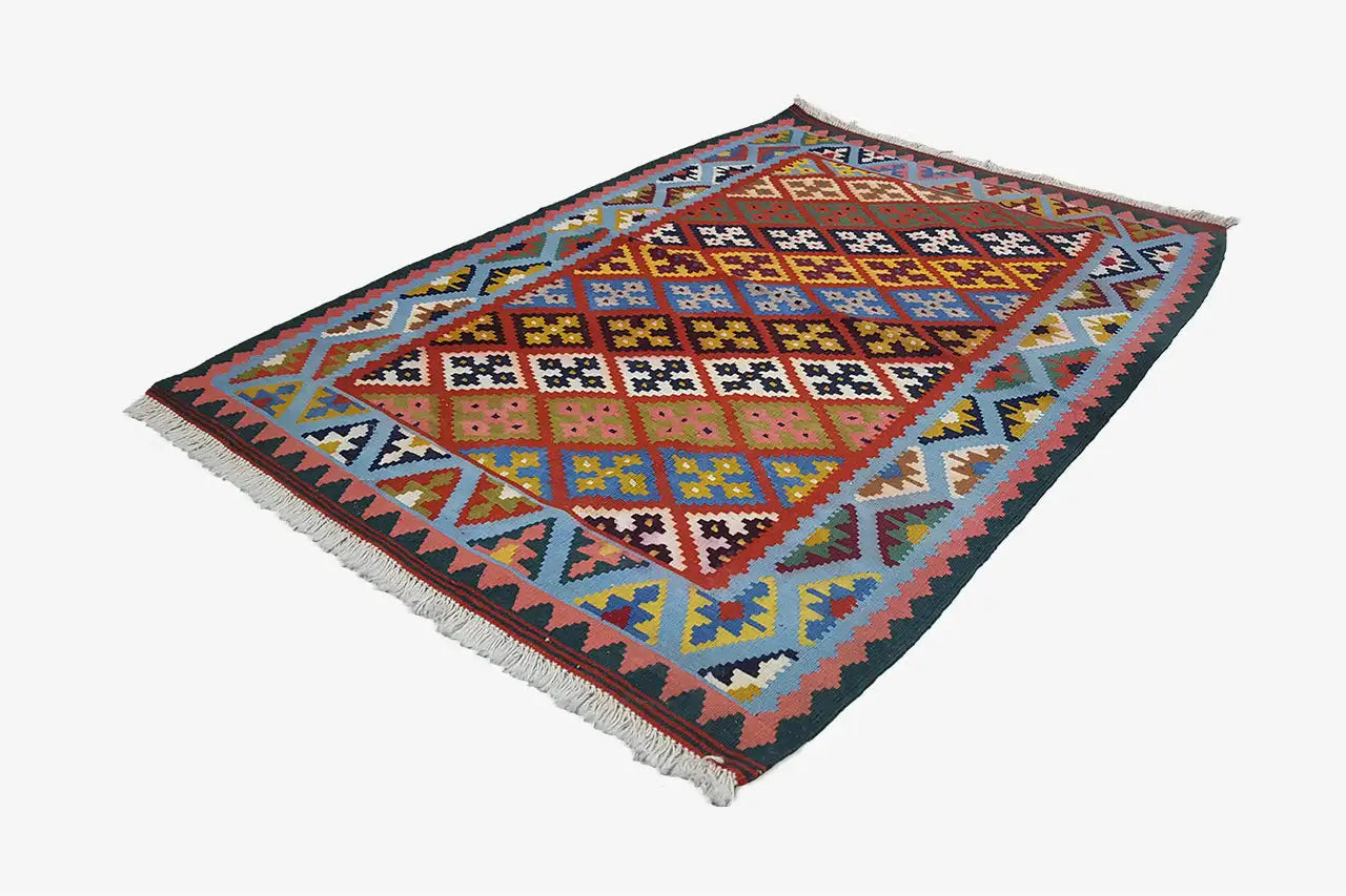 Kilim Qashqai - Multicolor 9PL 151x106 cm - German Carpet Shop