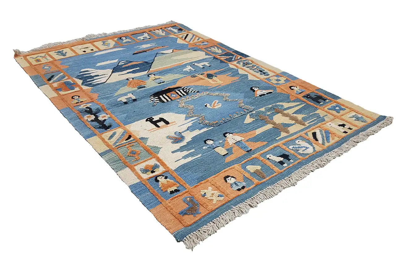 Kilim Qashqai  - 700084 (152x104 cm) - Premium Kelim from German Carpet Shop - Just €249! Shop now at German Carpet Shop