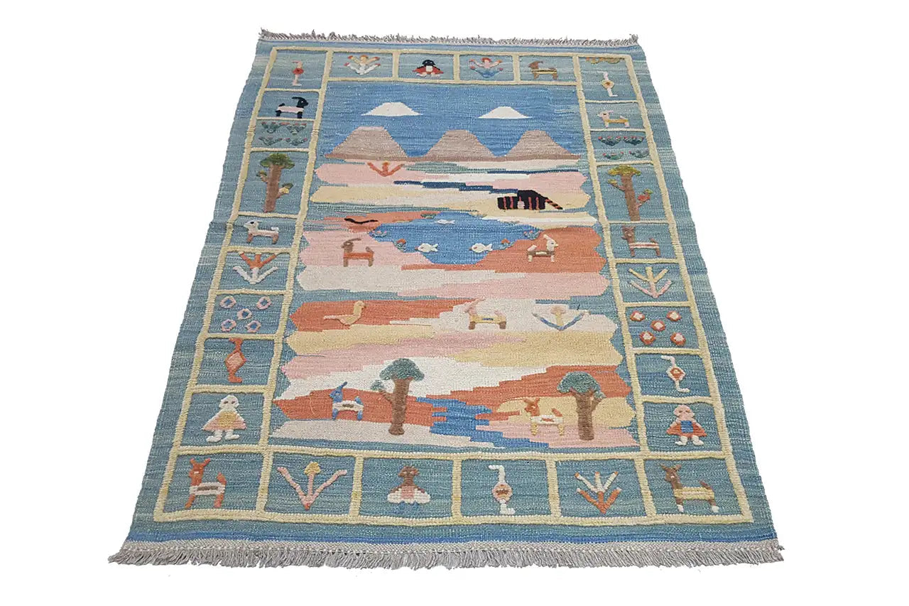 Kilim Qashqai  - 800601 (148x104 cm) - Premium Kelim from German Carpet Shop - Just €229! Shop now at German Carpet Shop