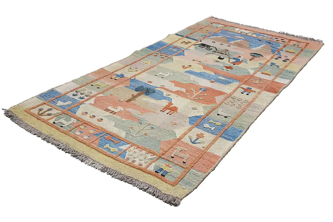 Kilim Qashqai  - 800605 (168x86 cm) - Premium Kelim from German Carpet Shop - Just €229! Shop now at German Carpet Shop