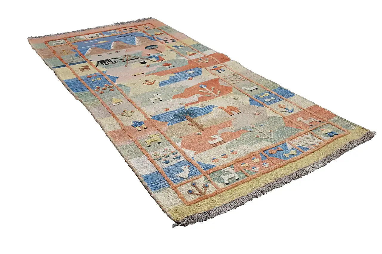Kilim Qashqai  - 800605 (168x86 cm) - Premium Kelim from German Carpet Shop - Just €229! Shop now at German Carpet Shop