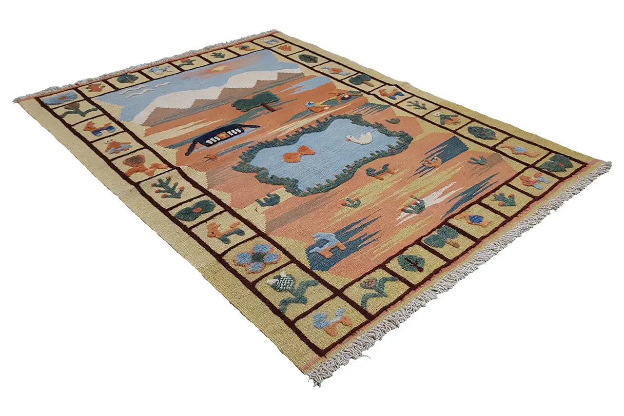 Kilim Qashqai - 804918 (139x102cm) - German Carpet Shop