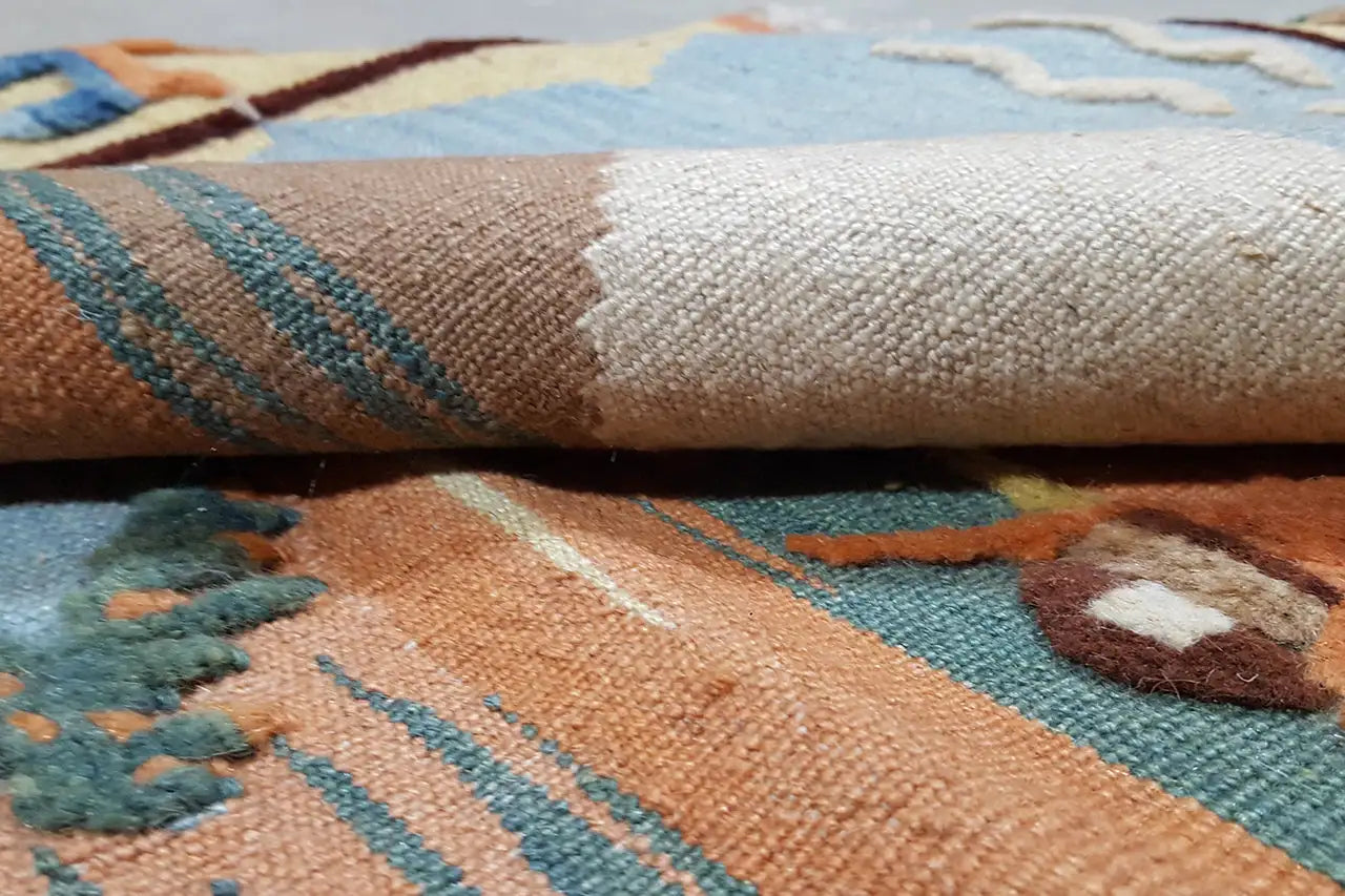 Kilim Qashqai - 804918 (139x102 cm) - Premium Kelim from German Carpet Shop - Just €249! Shop now at German Carpet Shop