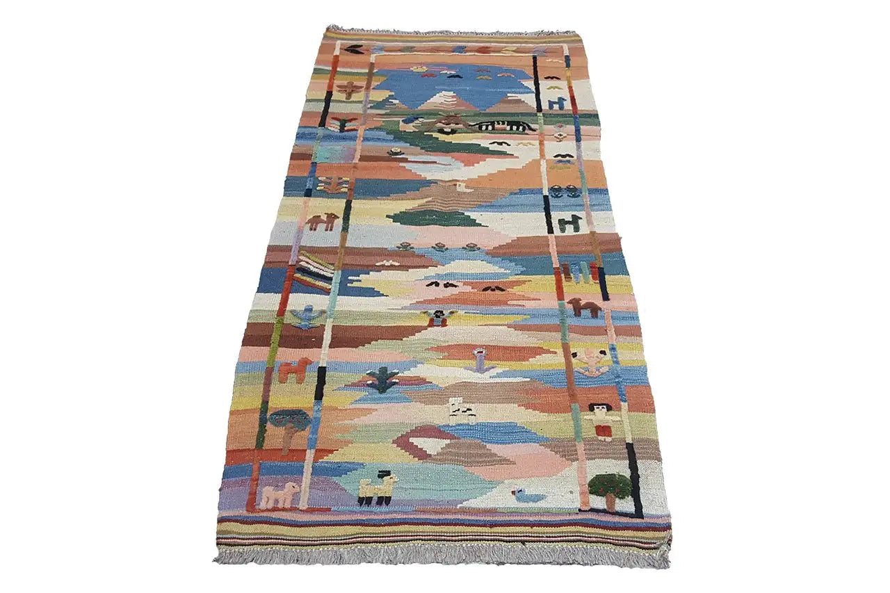 Kilim Qashqai - 804922 (180x88 cm) - Premium Kelim from German Carpet Shop - Just €235! Shop now at German Carpet Shop