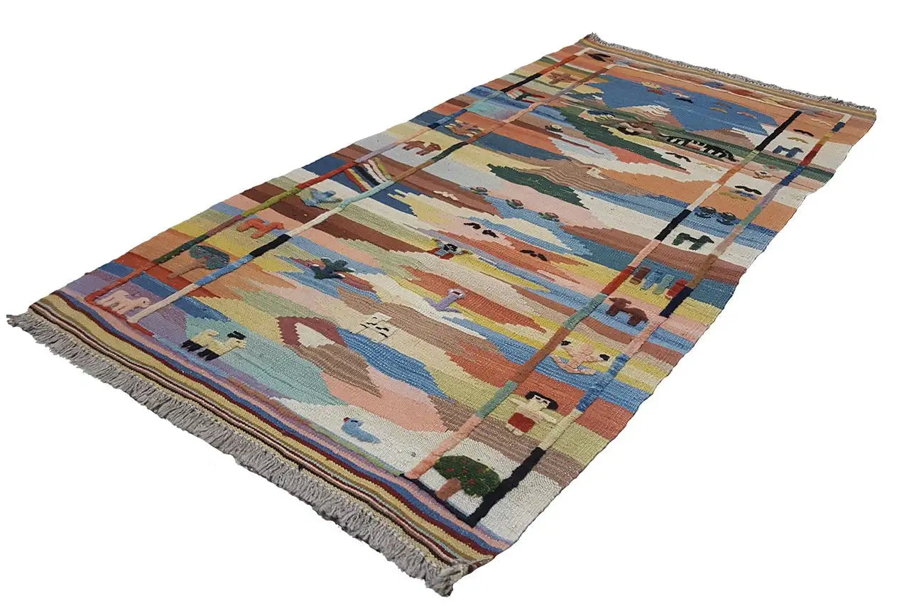 Kilim Qashqai - 804922 (180x88 cm) - Premium Kelim from German Carpet Shop - Just €235! Shop now at German Carpet Shop