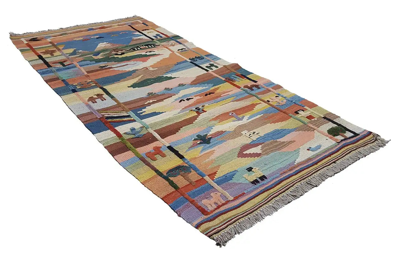 Kilim Qashqai - 804922 (180x88 cm) - Premium Kelim from German Carpet Shop - Just €235! Shop now at German Carpet Shop