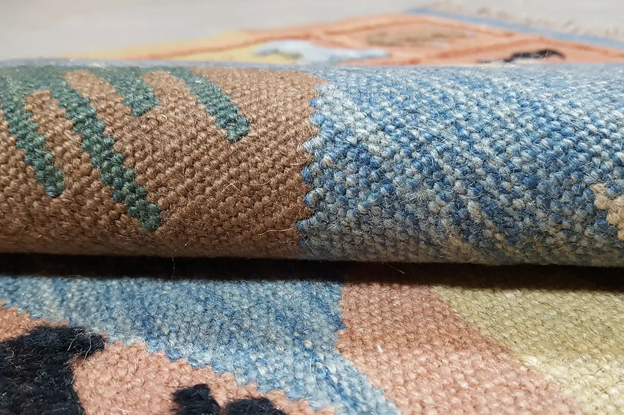 Kilim Qashqai - 804926 (107x98 cm) - Premium Kelim from German Carpet Shop - Just €149! Shop now at German Carpet Shop