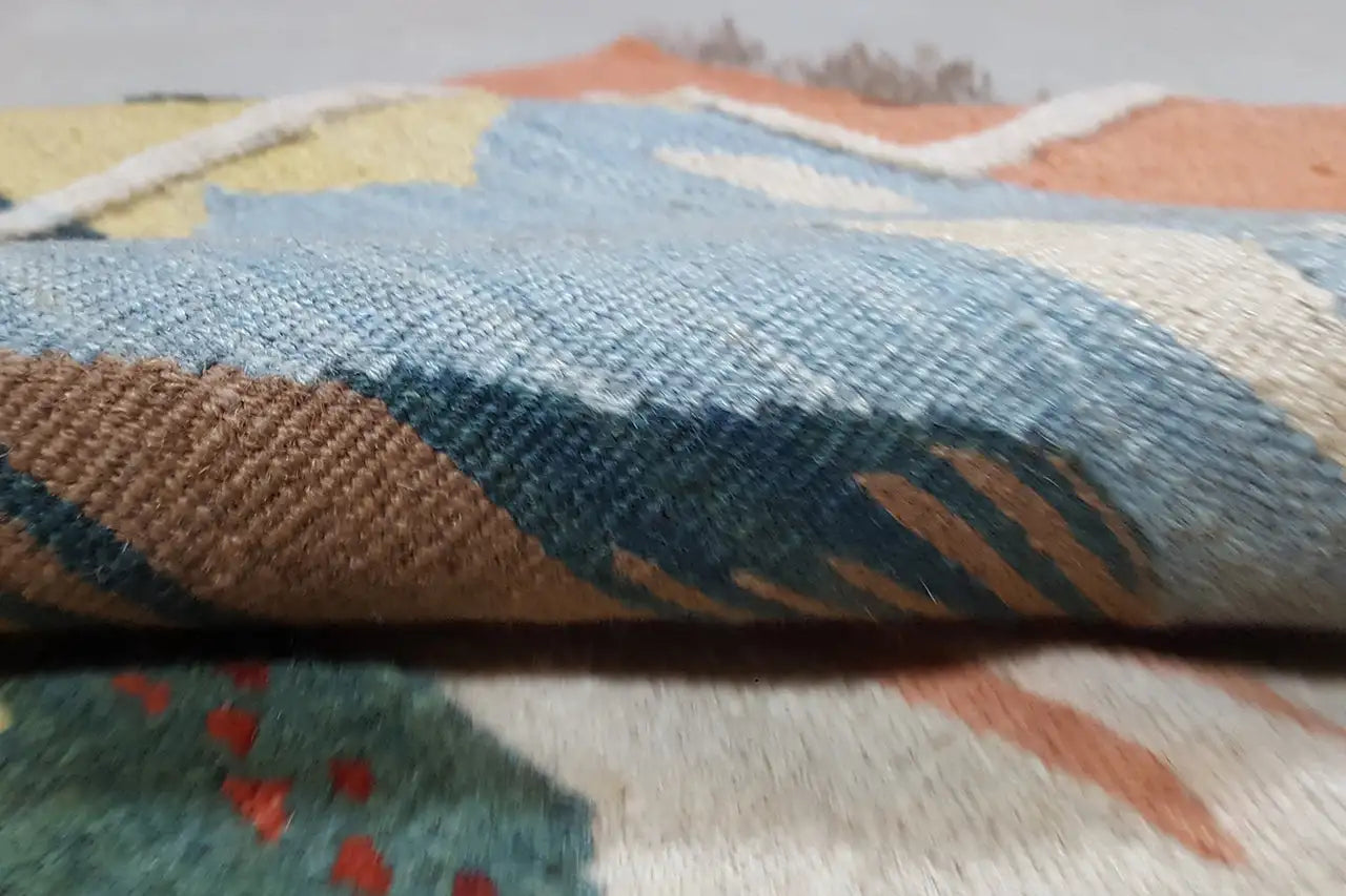 Kilim Qashqai - 804928 (109x108 cm) - Premium Kelim from German Carpet Shop - Just €159! Shop now at German Carpet Shop