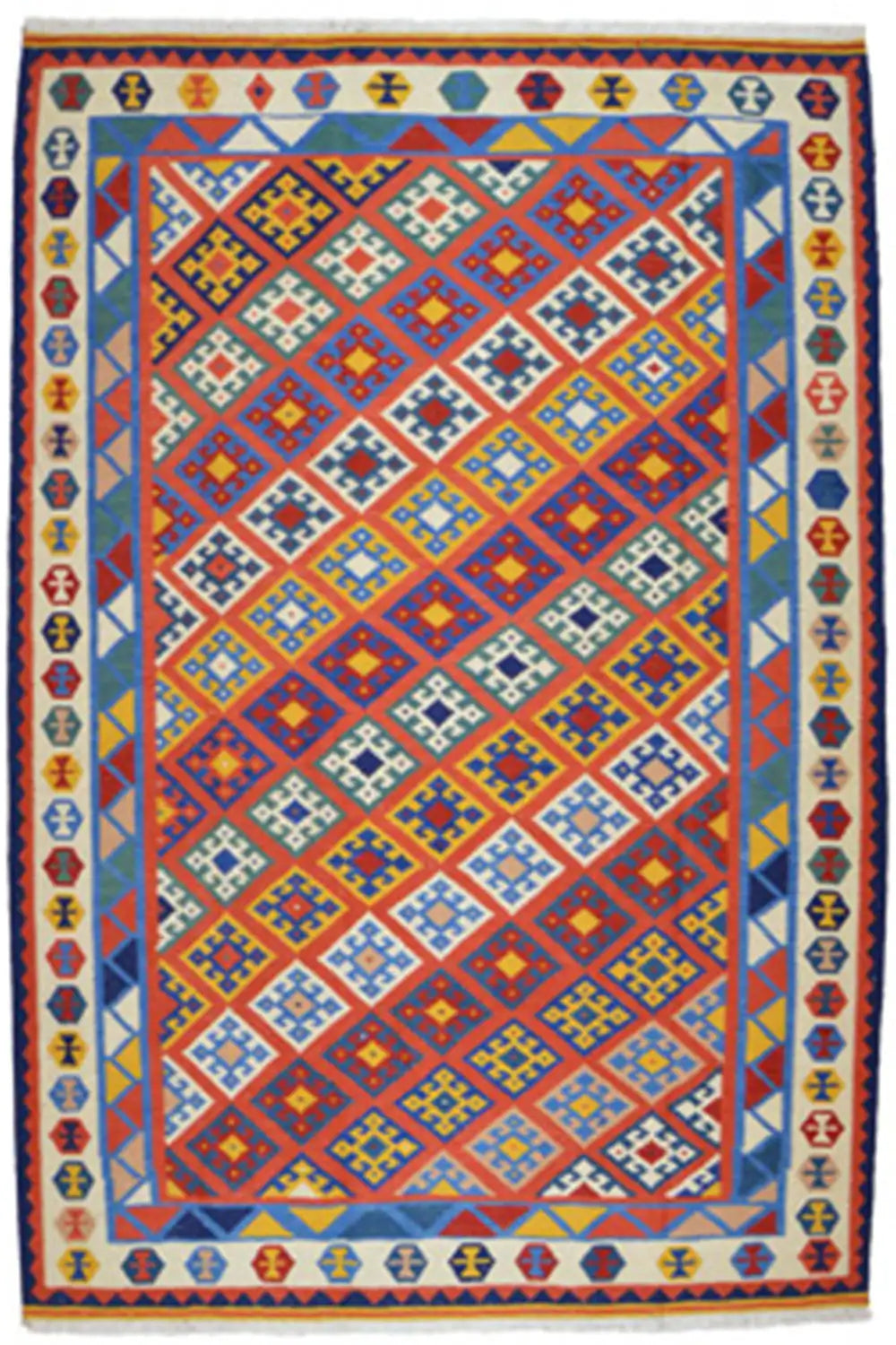 Kilim Qashqai - 307036 (249x180cm) - German Carpet Shop