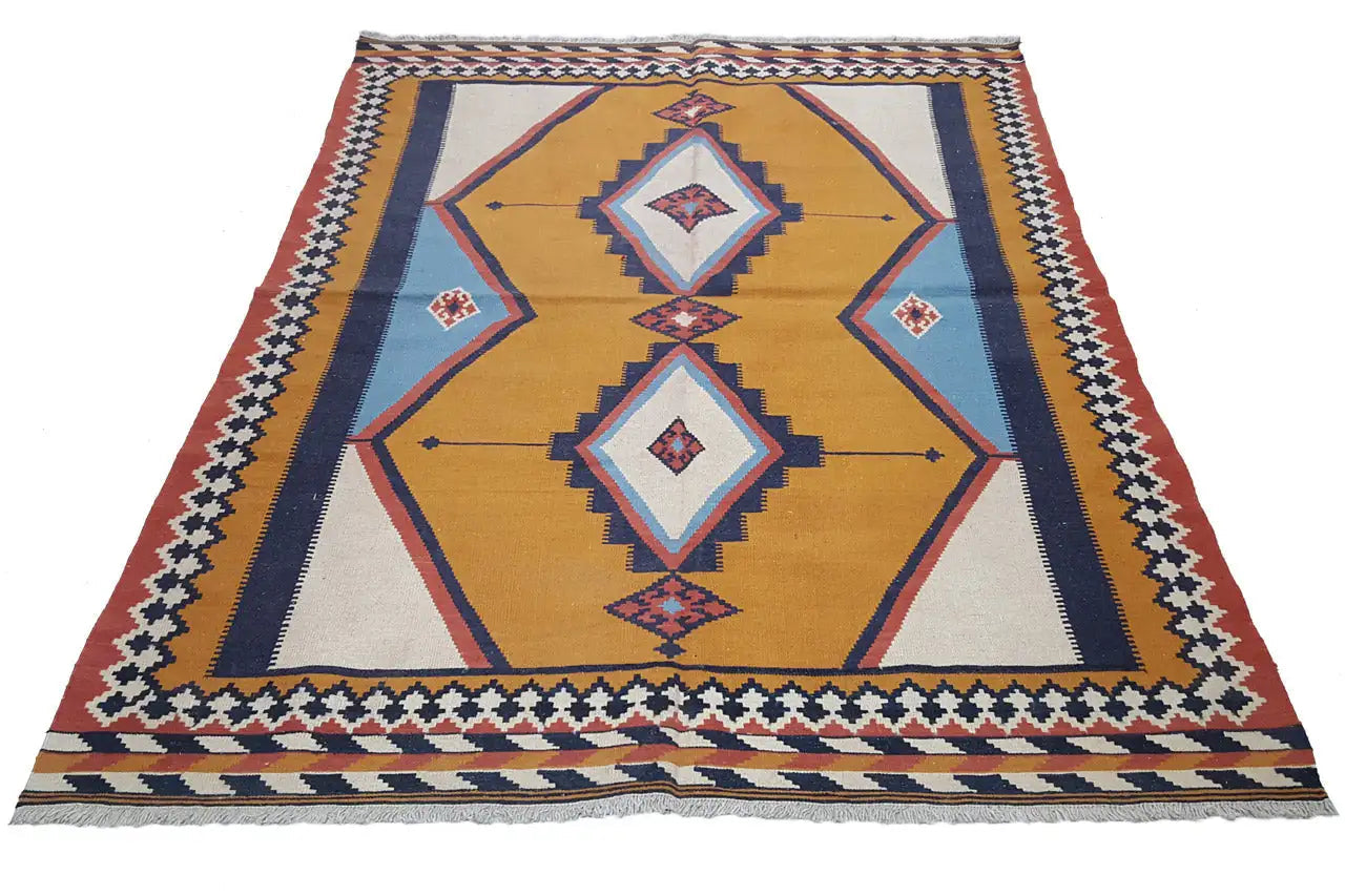 Kilim Qashqai - 802426 (238x160cm) - German Carpet Shop