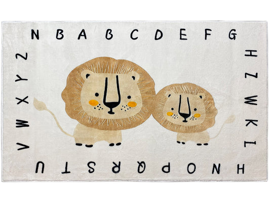 Kinderteppich „Löwe“, Beige, 90x160 cm