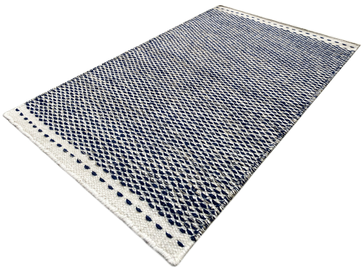 Blau Kelim Teppich - 60x90 cm