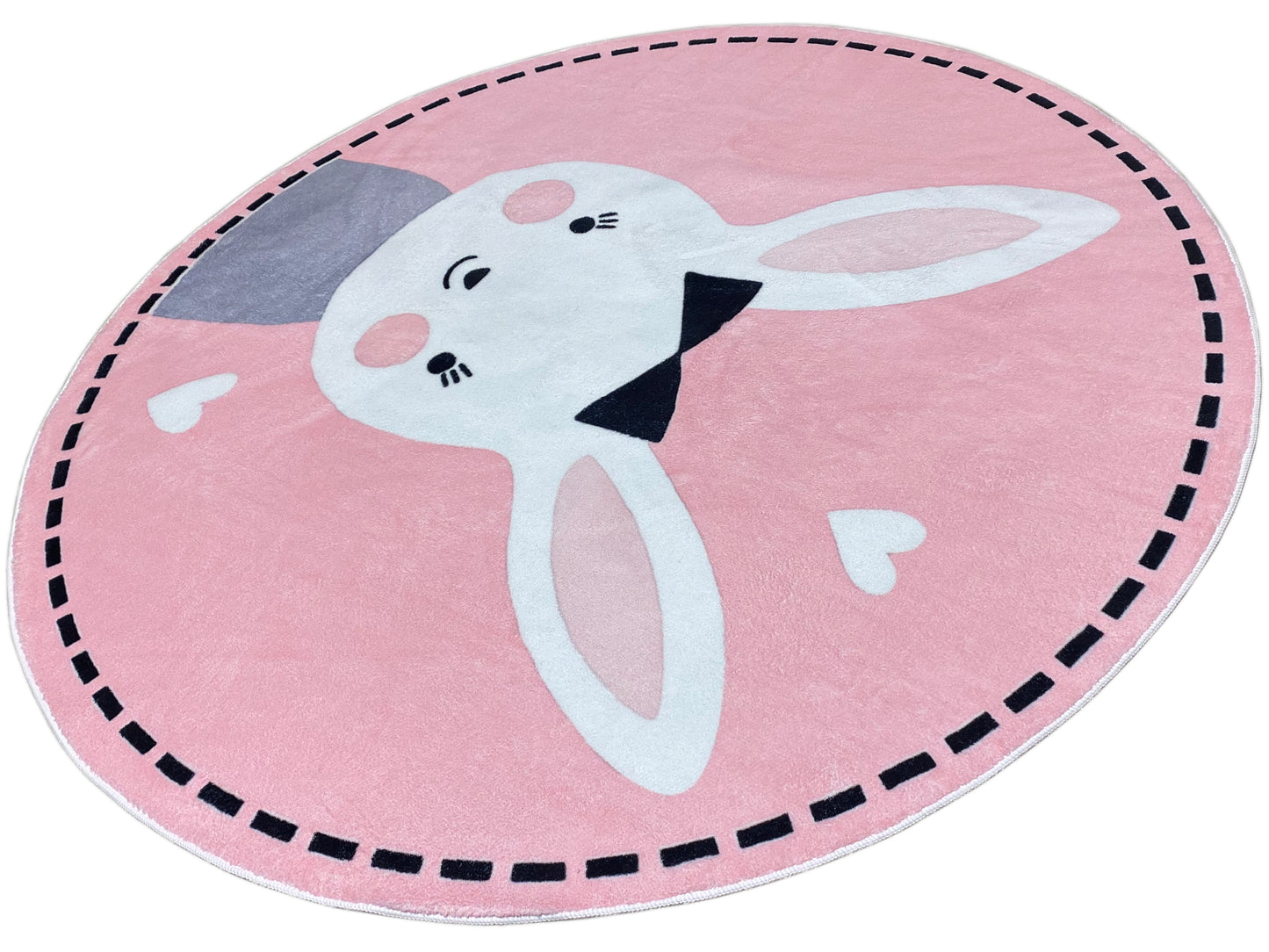 Runder Kinderteppich Hase, 160 cm