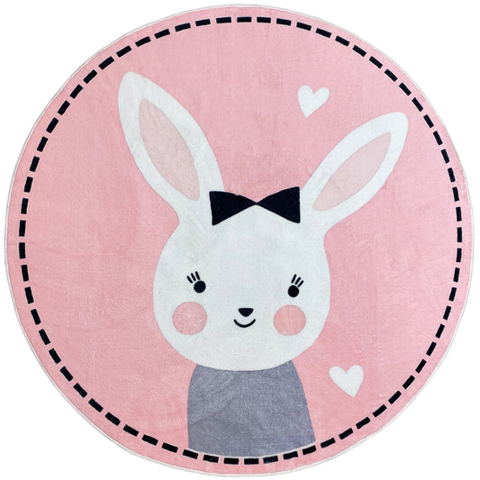 Runder Kinderteppich Hase, 160 cm