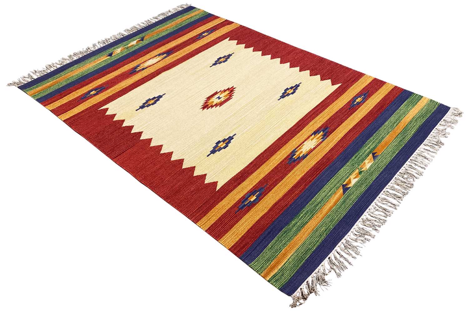 Moderner Kelim Teppich - Samak (140X200 cm) - Premium Teppich from German Carpet Shop - Just €89! Shop now at German Carpet Shop