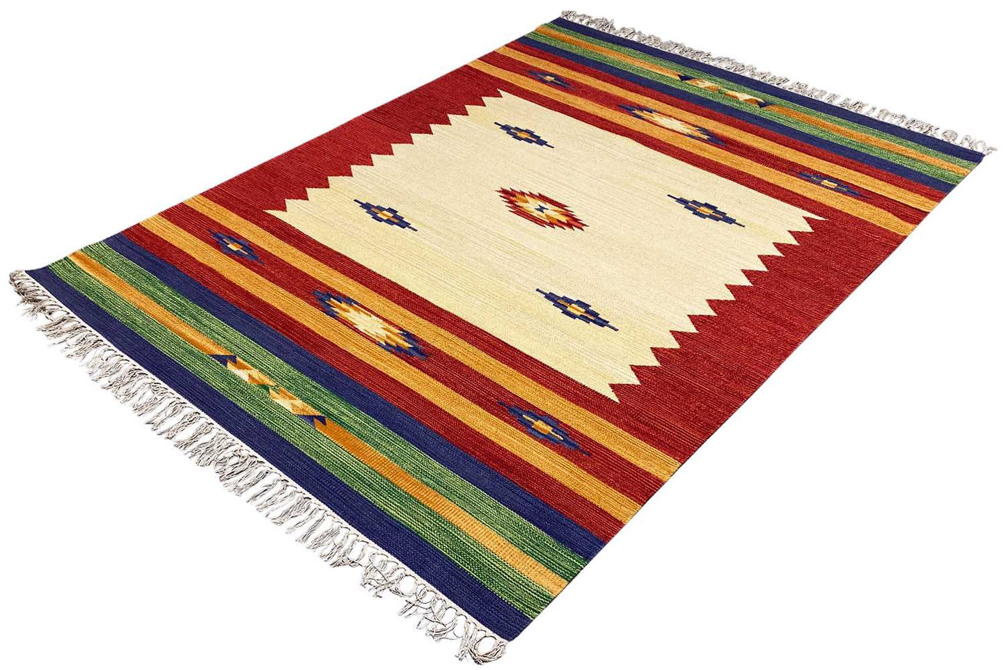  Moderner Kelim Teppich - Samak (140X200 cm) - Premium Teppich from German Carpet Shop - Just €89! Shop now at German Carpet Shop