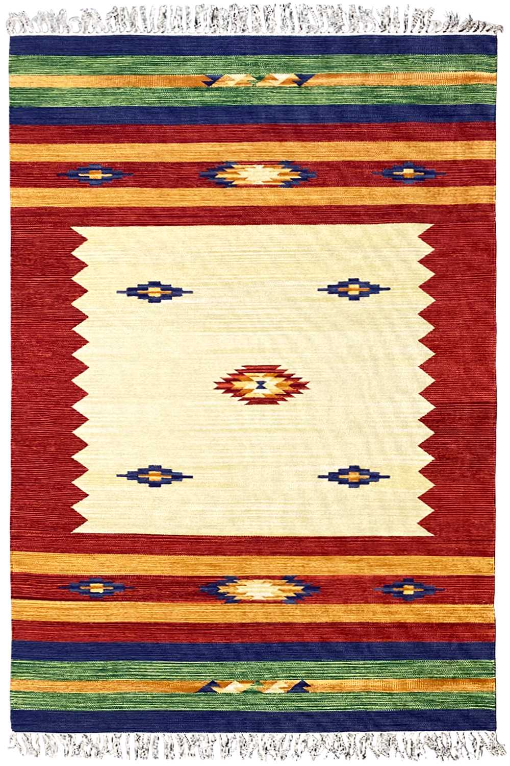  Moderner Kelim Teppich - Samak (140X200 cm) - Premium Teppich from German Carpet Shop - Just €89! Shop now at German Carpet Shop