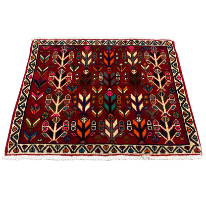 Poshti Teppich, Rot - 69x58 cm