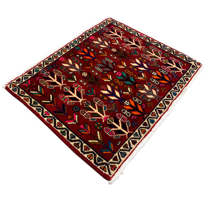 Poshti Teppich, Rot - 69x58 cm