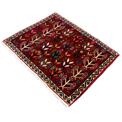 Poshti Teppich, Rot - 69x58 cm