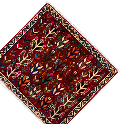 Poshti Teppich, Rot - 69x58 cm