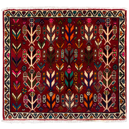 Poshti Teppich, Rot - 69x58 cm