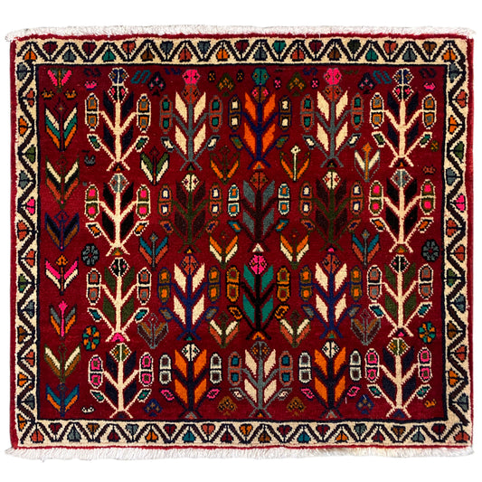 Poshti Teppich, Rot - 69x58 cm
