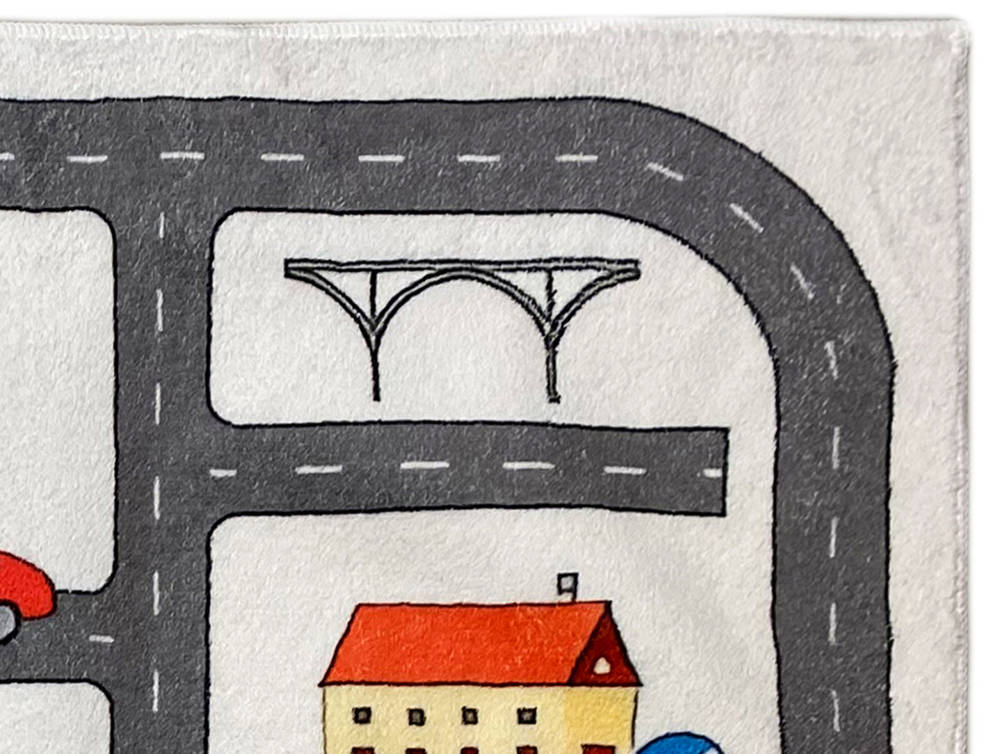 Kinderteppich „Straße“, beige, 90 × 160 cm
