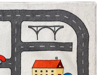 Kinderteppich „Straße“, beige, 90 × 160 cm