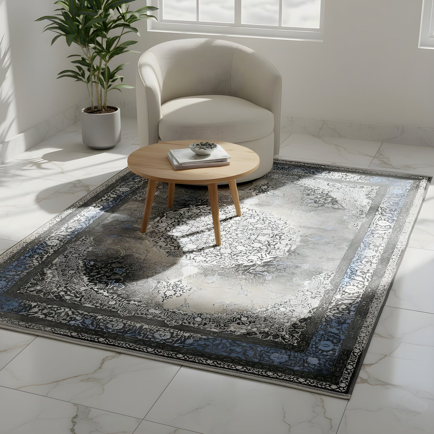 Blauer Rauch 170x240cm