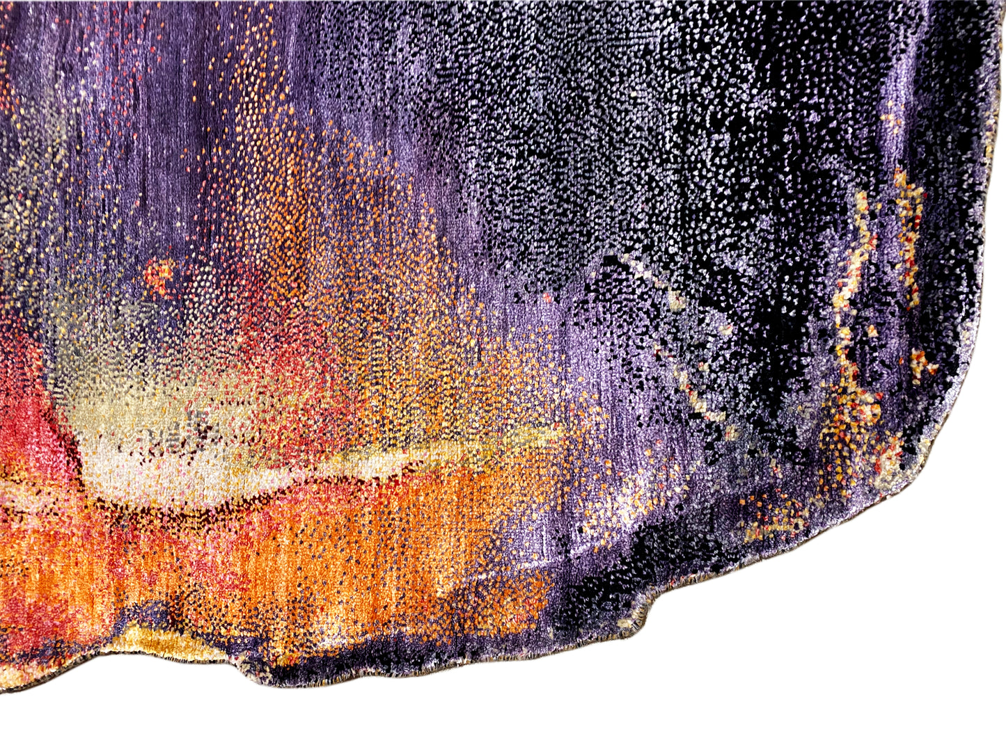 Eleganter Großformat Teppich in Lila-Grautönen