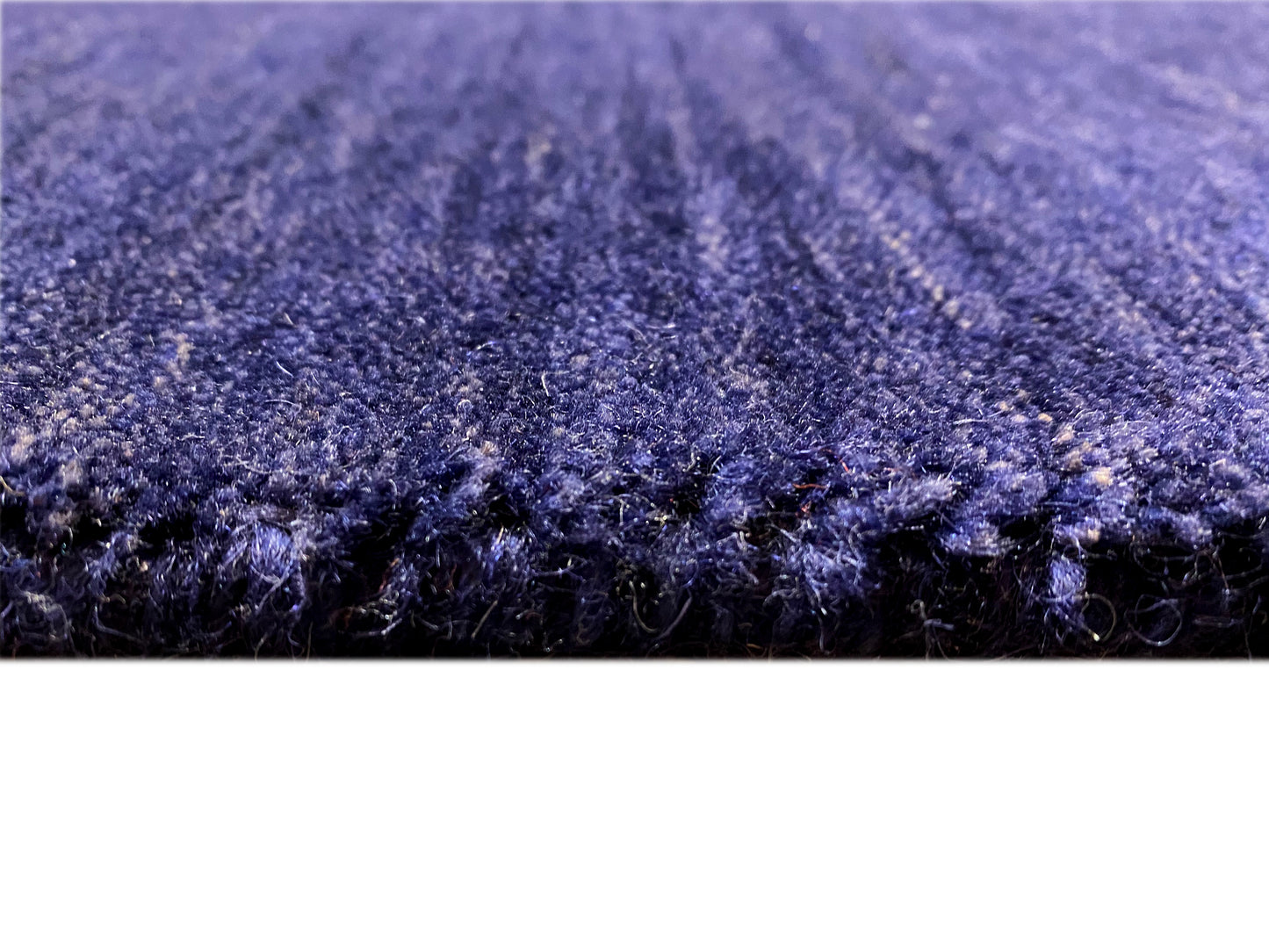 Großer blauer Loom Luri Wollteppich für Wohnräume