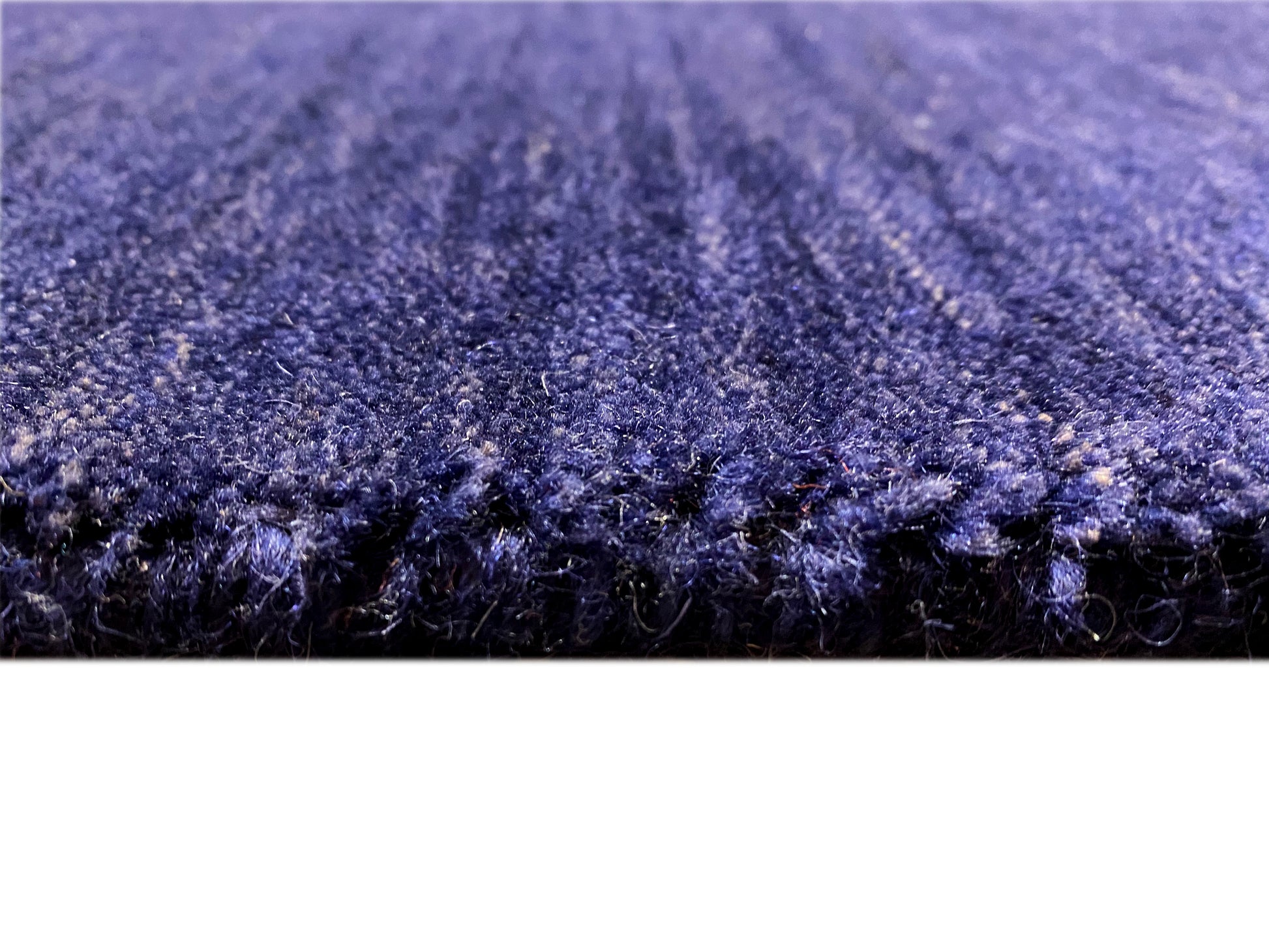 Großer blauer Loom Luri Wollteppich für Wohnräume