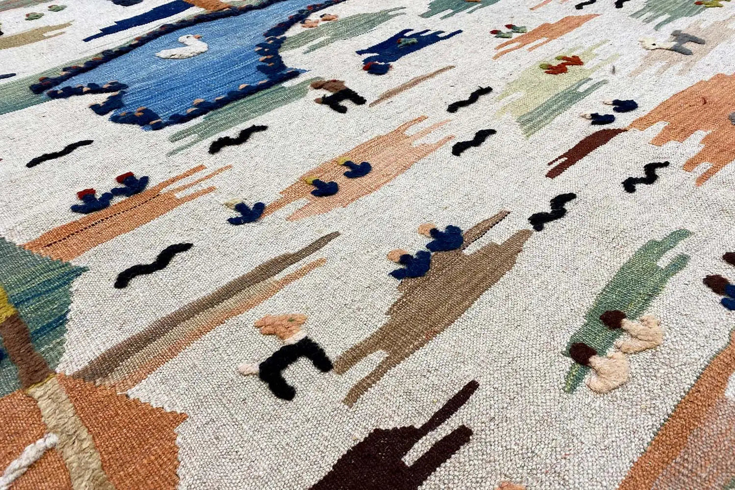 Kilim Qashqai - (195x147cm) - German Carpet Shop