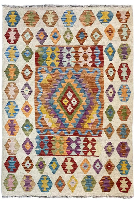 Kelim Afghan - 2655 (153x104cm) - German Carpet Shop