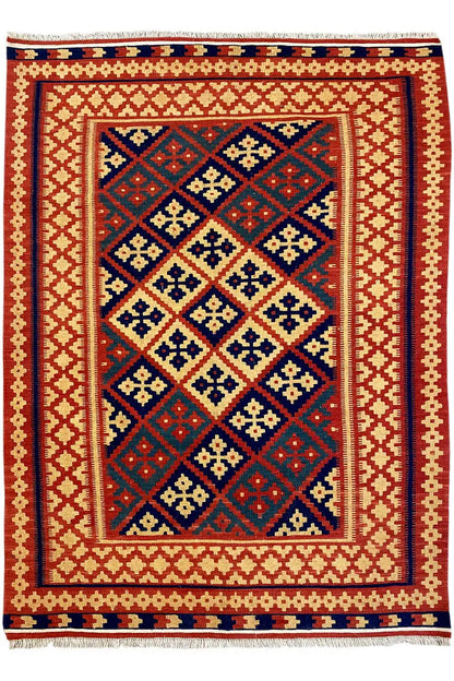 Kilim Qashqai - 301882 (185x123cm) - German Carpet Shop