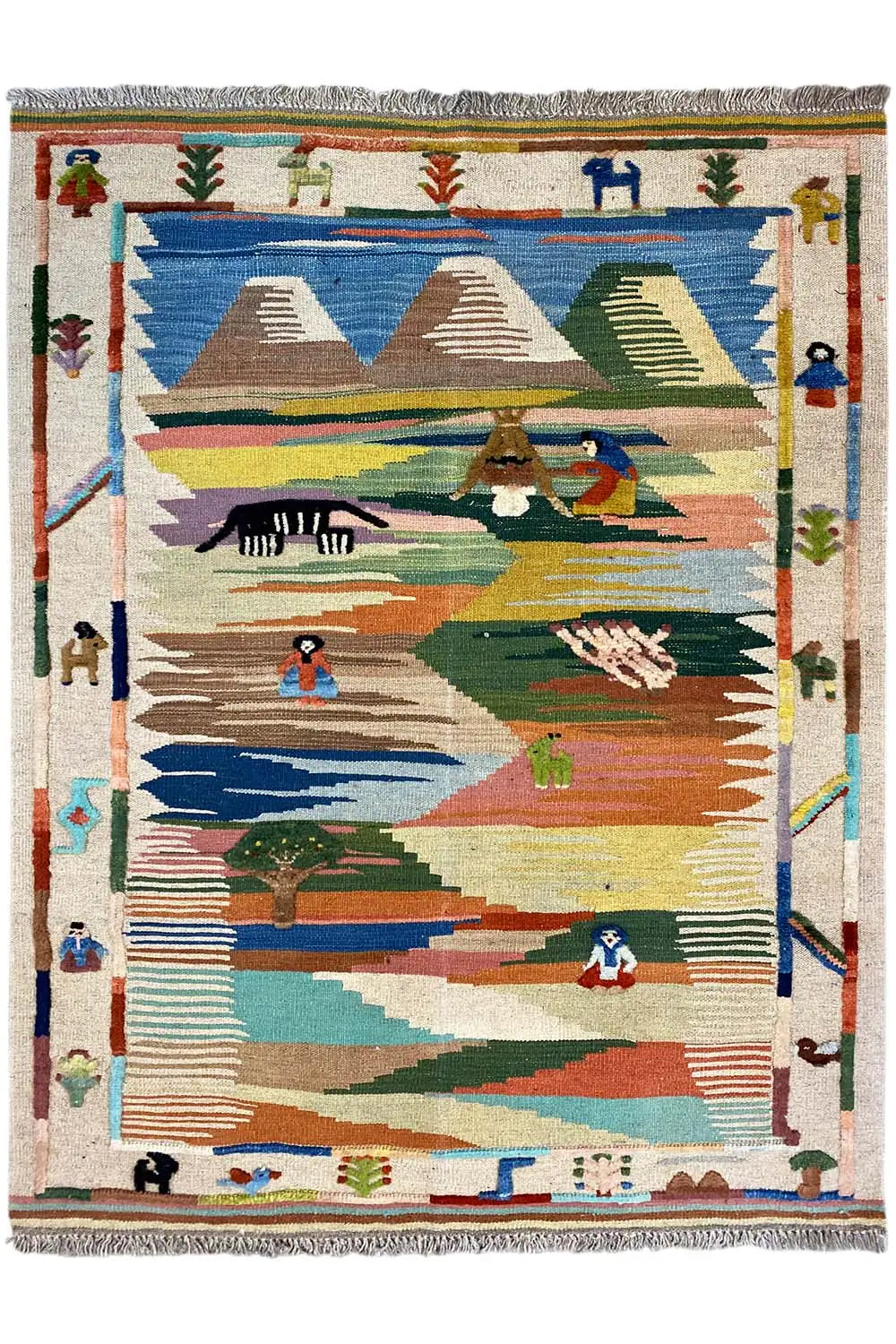 Kilim Qashqai - 301893 (151x104cm) - German Carpet Shop