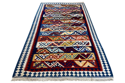 Kilim Qashqai - 301885 (226x155cm) - German Carpet Shop